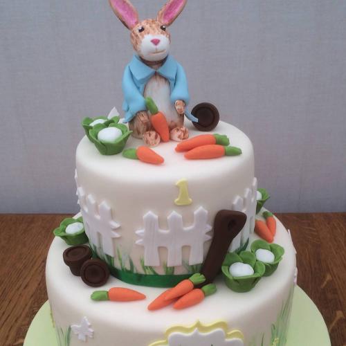 First Birthday Cake - Peter Rabbit theme